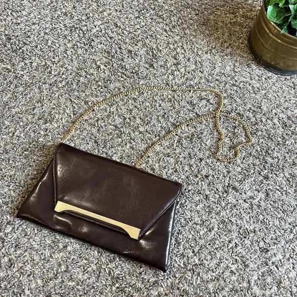 Susan Gail Handbags - Vintage Susan Gail Clutch Shoulder Crossbody Leather Purse Bag Brown